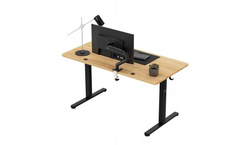 Biurko Elektryczne 140cm Regulowane Pamięć stolik biurowy Leader 7.3 Dąb
