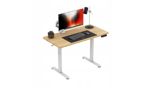 Biurko Elektryczne 120cm Regulowane Pamięć stolik biurowy Leader 6.9 Dąb