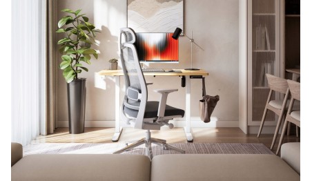 Biurko Elektryczne 120cm Regulowane Pamięć stolik biurowy Leader 6.9 Dąb