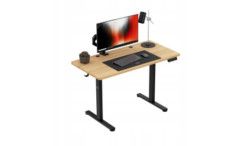 Biurko Elektryczne 120cm Regulowane Pamięć stolik biurowy Leader 6.9 Dąb