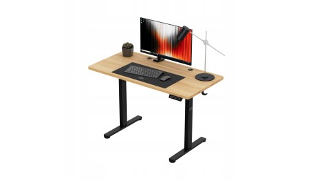 Biurko Elektryczne 120cm Regulowane Pamięć stolik biurowy Leader 6.9 Dąb