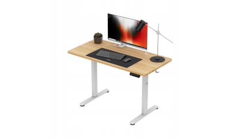 Biurko Elektryczne 120cm Regulowane Pamięć stolik biurowy Leader 6.9 Dąb
