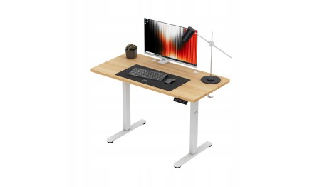 Biurko Elektryczne 120cm Regulowane Pamięć stolik biurowy Leader 6.9 Dąb