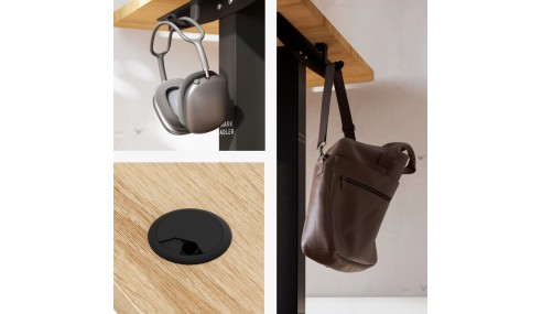 Biurko Elektryczne 120cm Regulowane Pamięć stolik biurowy Leader 6.9 Dąb