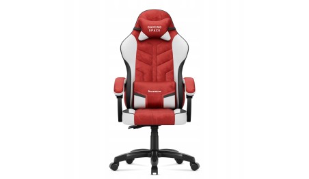 Fotel Gamingowy obrotowy Welurowy Krzesło Gracza Poduszki TILT 140kg HUZARO