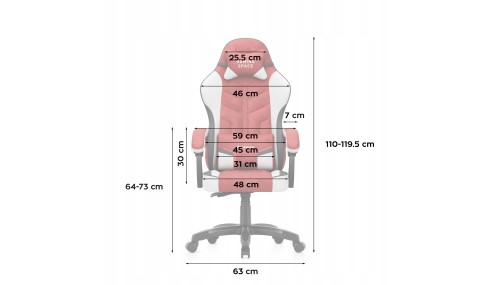 Fotel Gamingowy obrotowy Welurowy Krzesło Gracza Poduszki TILT 140kg HUZARO
