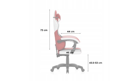 Fotel Gamingowy obrotowy Welurowy Krzesło Gracza Poduszki TILT 140kg HUZARO