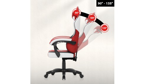 Fotel Gamingowy obrotowy Welurowy Krzesło Gracza Poduszki TILT 140kg HUZARO