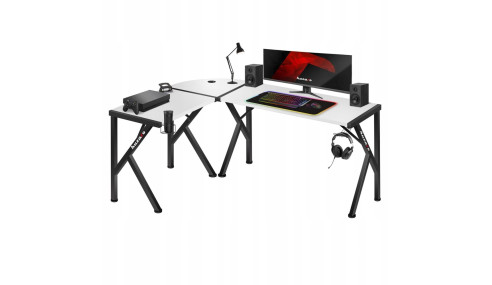 BIURKO GAMINGOWE KOMPUTEROWE NAROŻNE GRACZA HUZARO