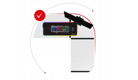 BIURKO GAMINGOWE KOMPUTEROWE NAROŻNE GRACZA HUZARO