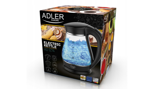 Czajnik elektryczny szklany 1,7L bezprzewodowy