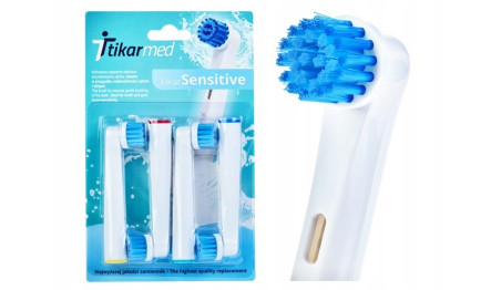 SENSITIVE KOŃCÓWKI 4SZT DO SZCZOTECZKI ORAL-B