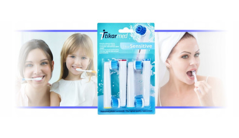 SENSITIVE KOŃCÓWKI 4SZT DO SZCZOTECZKI ORAL-B