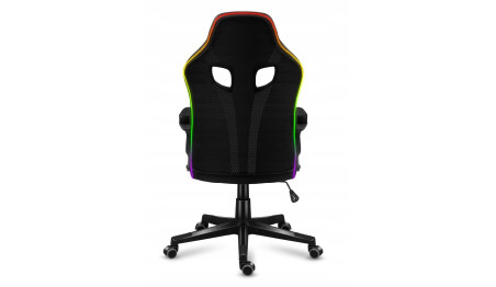 FOTEL GAMINGOWY GRACZA HUZARO RGB LED PILOT 69x56x22