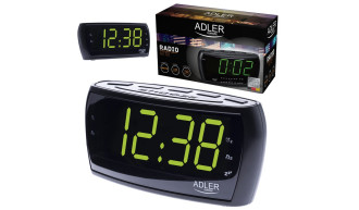 RADIO FM AM RADIOBUDZIK ZEGAR LED ALARM ADLER