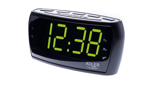 RADIO FM AM RADIOBUDZIK ZEGAR LED ALARM ADLER