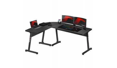 BIURKO GAMINGOWE KOMPUTEROWE NAROŻNE GRACZA HUZARO