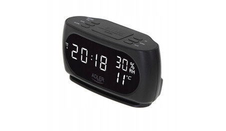 ZEGAR LED BUDZIK TERMOMETR WILGOTNOŚĆ HIGROMETR