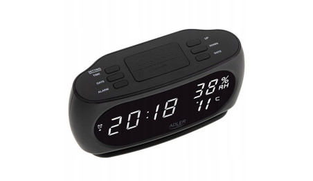 ZEGAR LED BUDZIK TERMOMETR WILGOTNOŚĆ HIGROMETR