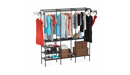 WIESZAK STOJĄCY NA UBRANIA BUTY STOJAK SZAFA METAL