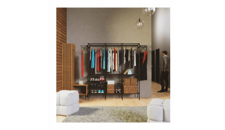 WIESZAK STOJĄCY NA UBRANIA BUTY STOJAK SZAFA METAL