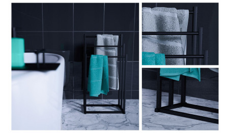 STOJAK NA RĘCZNIKI WIESZAK METALOWY 3-RAMIENNY