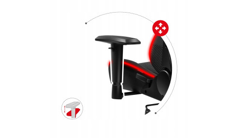 FOTEL GAMINGOWY GRACZA HUZARO RGB LED PILOT