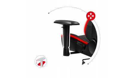 FOTEL GAMINGOWY GRACZA HUZARO RGB LED PILOT
