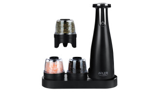 MEGA ZESTAW MŁYNEK 3W1 DO SOLI PIEPRZU ELEKTRYCZNY 2