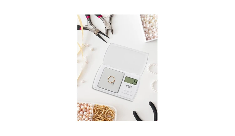 Waga Jubilerska Precyzyjna Do 500g / 0,1g Biała Adler