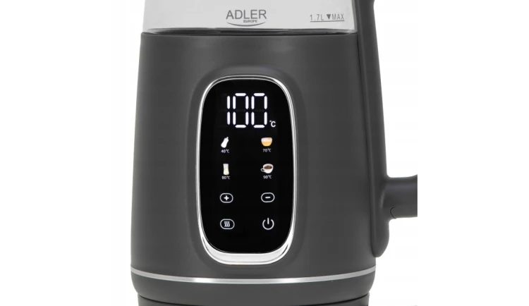Czajnik elektryczny szklany LED 1,7L 2200W Regulacja temperatury Adler
