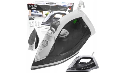 Żelazko parowe ADLER 2600W ceramiczna stopa i funkcja ciągłej pary 220g/min
