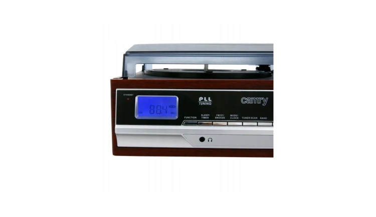 Elegancki Gramofon z Radiem LCD Bluetooth/MP3/USB/SD + Pilot Camry