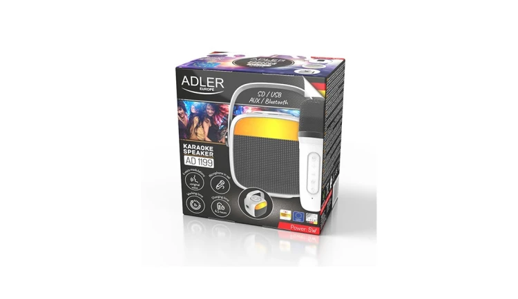 Głośnik do karaoke z mikrofonem - SD/USB/AUX/Bluetooth