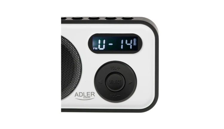 Nowoczesne Radio Cyfrowe LCD PLL AM/FM Zegar Budzik Antena Adler