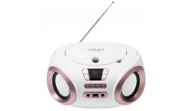 RADIO BOOMBOX WIEŻA CD-MP3 USB FM RADIO AUX 2x 2W ADLER