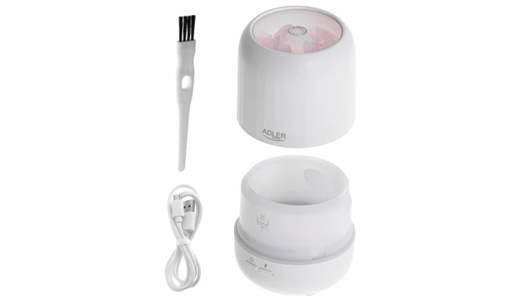 NAWILŻACZ ultradźwiękowy OCZYSZCZACZ Jonizator Adler 3W1 ZAPACHOWY USB