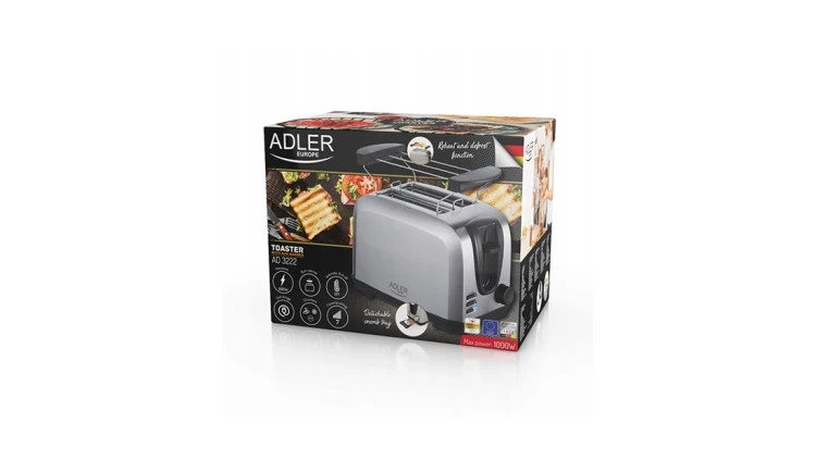 TOSTER OPIEKACZ Z RUSZTEM ADLER 1000W
