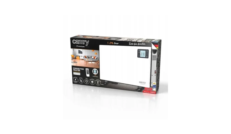 Elektryczny Grzejnik Energooszczędny Konwektorowy LCD z Pilotem