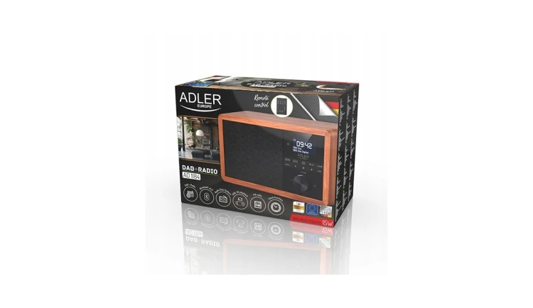 Radio DAB FM Prenośne + Bluetooth Pilot Zegar LCD