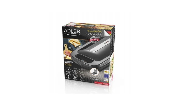 OPIEKACZ TOSTER DO KANAPEK SANDIWCH ADLER 2000W