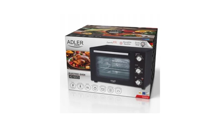 Piekarnik elektryczny 35L Regulacja 5 Trybów pieczenia + Akcesoria Adler