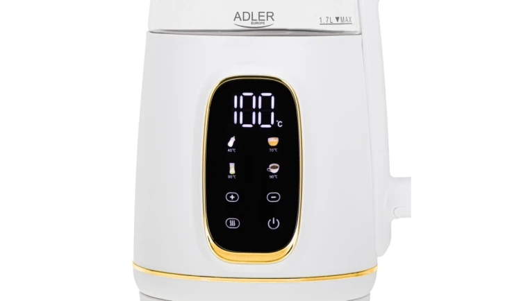 Czajnik elektryczny szklany LED 1,7L 2200W Regulacja temperatury Adler