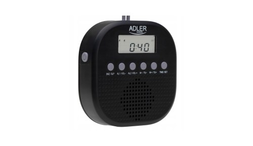 Radio FM Wodoodporne IPX4 Kompaktowe Zegar Funkcje drzemki alarmu Adler