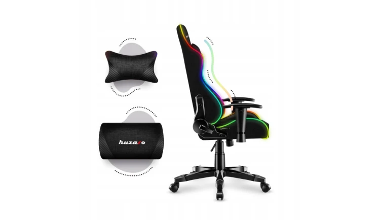 FOTEL GAMINGOWY DLA DZIECKA GRACZA KRZESŁO RGB 74x52x27