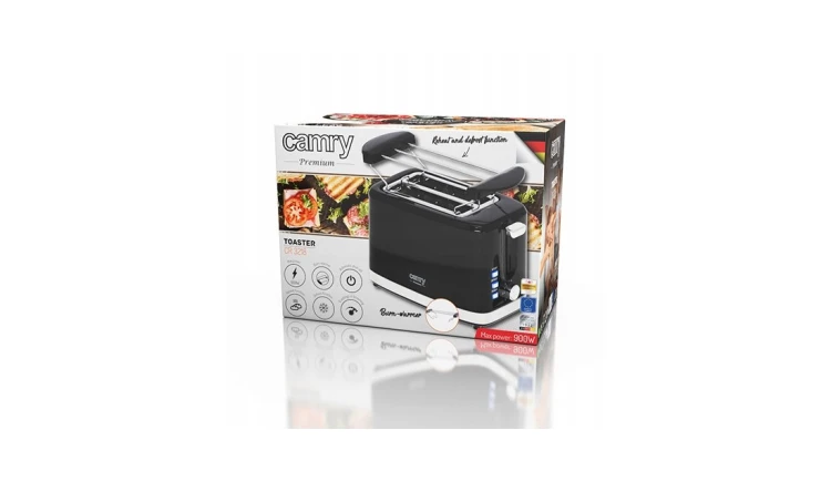 TOSTER OPIEKACZ 2 TOSTY 900W CZARNY CAMRY