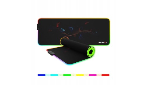 Podkładka Gamingowa Design pod Mysz Myszkę XL RGB LED ANTYPOŚLIZGOWA Huzaro