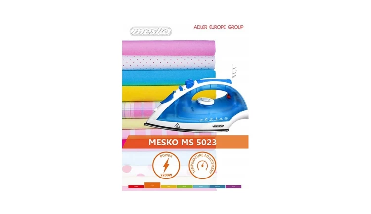 ŻELAZKO PAROWE STALOWE MESKO 2200W