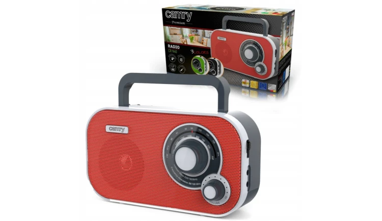 MINIRADIO KUCHENNE PRZENOŚNE MAŁE RADIO AM/FM RETRO STYLOWE CZARNE CAMRY