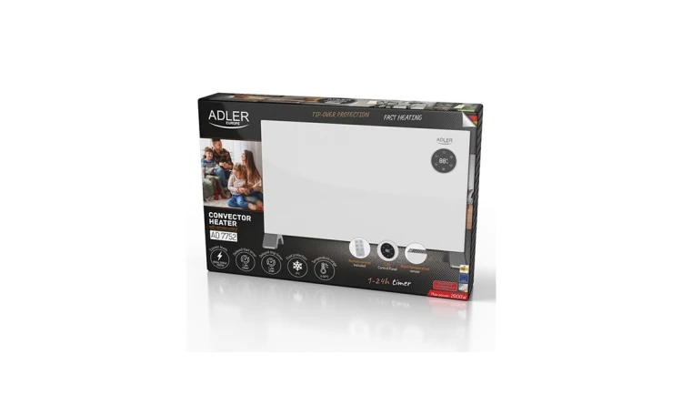 Grzejnik Konwektorowy Przenośny LCD 2000W z Pilotem Timer Farelka Adler